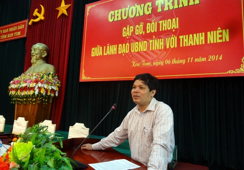 Đồng chí Nguyễn Đức Tuy - Phó Chủ tịch UBND tỉnh chủ trì buổi đối thoạ